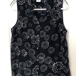 CABI Navy Blue Dandelion Blouse Large (L)